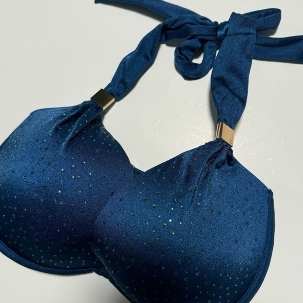 Victoria's Secret Blue Shimmer Bra with Adjustable Straps